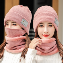 Beanie Hat with Face Masking and Scarf Cold Proof  Winter Knit Hats for Adults